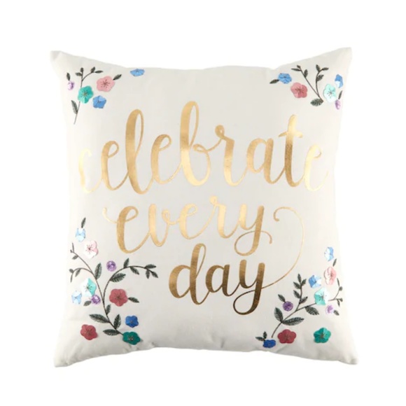 LC Lauren Conrad Celebrate Every Day Throw Pillow - Picture 2 of 3